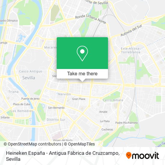 mapa Heineken España - Antigua Fábrica de Cruzcampo