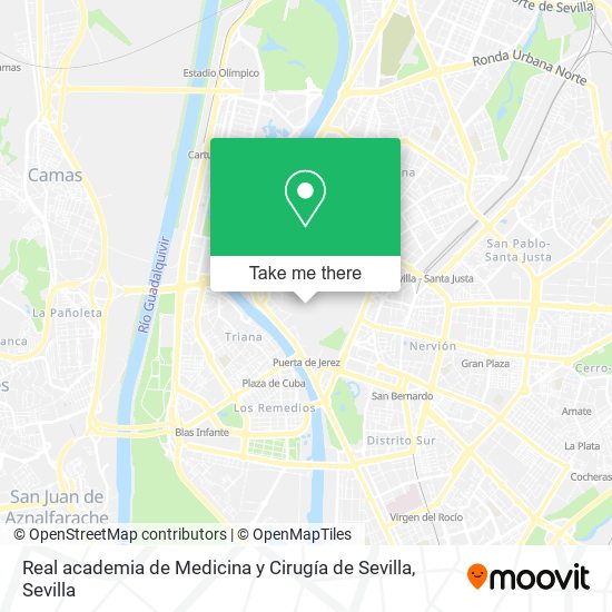 Real academia de Medicina y Cirugía de Sevilla map