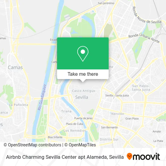 Airbnb Charming Sevilla Center apt Alameda map