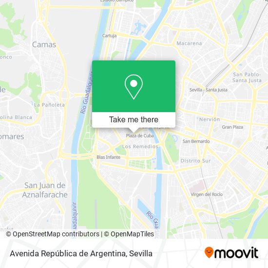 mapa Avenida República de Argentina