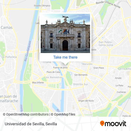 Universidad de Sevilla map