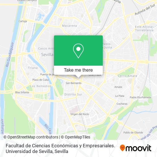 Facultad de Ciencias Económicas y Empresariales. Universidad de Sevilla map