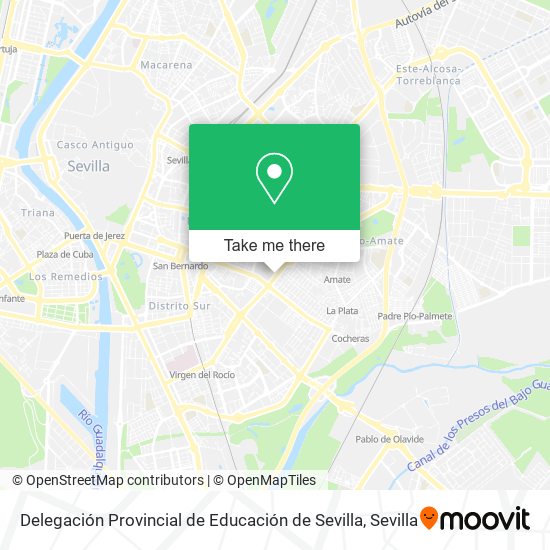 Delegación Provincial de Educación de Sevilla map