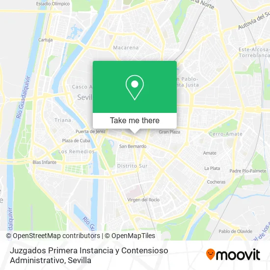 Juzgados Primera Instancia y Contensioso Administrativo map