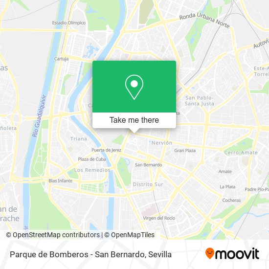 mapa Parque de Bomberos - San Bernardo