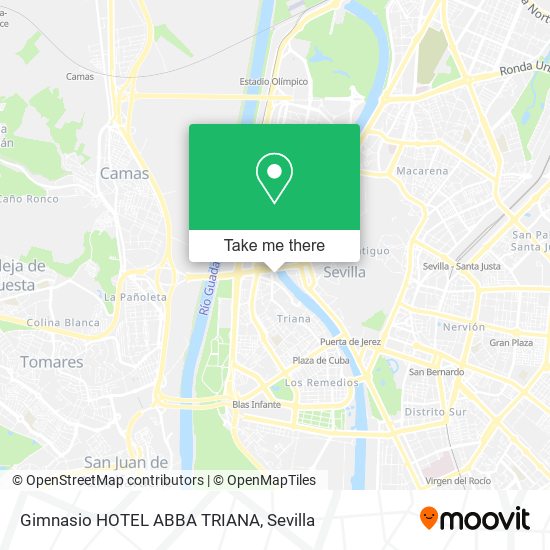 mapa Gimnasio HOTEL ABBA TRIANA