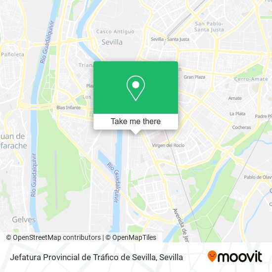 mapa Jefatura Provincial de Tráfico de Sevilla