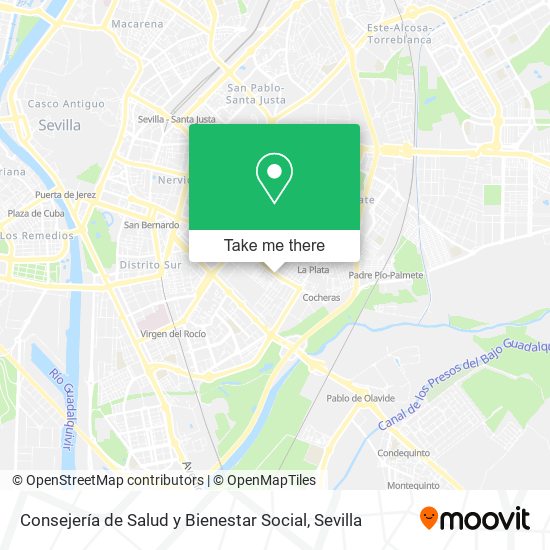 Consejería de Salud y Bienestar Social map