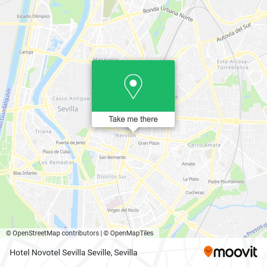 mapa Hotel Novotel Sevilla Seville