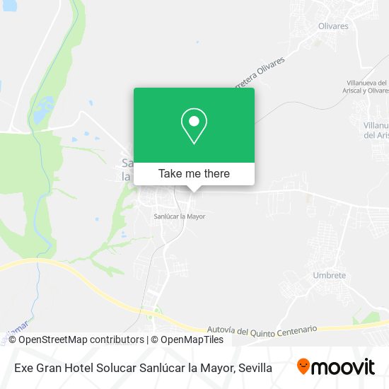 Exe Gran Hotel Solucar Sanlúcar la Mayor map