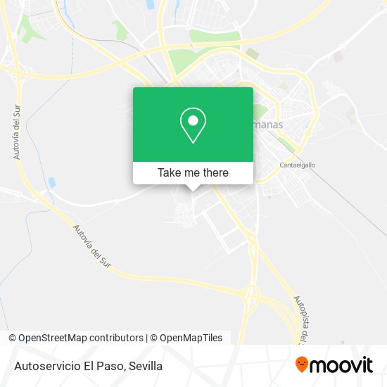 Autoservicio El Paso map