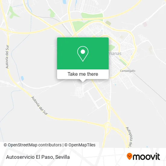 Autoservicio El Paso map