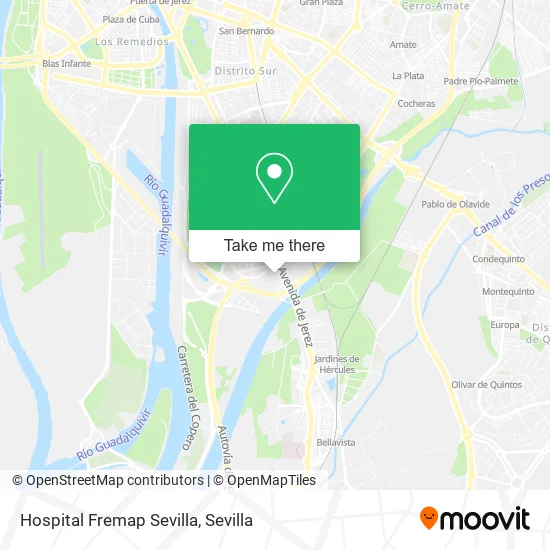 Hospital Fremap Sevilla map