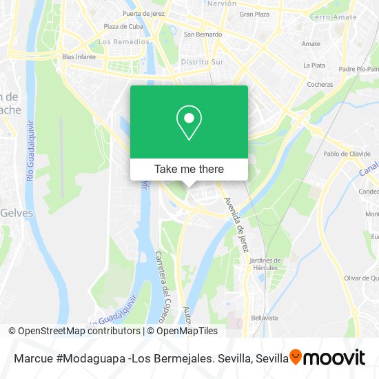 Marcue #Modaguapa -Los Bermejales. Sevilla map