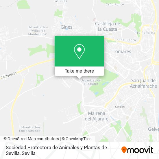 Sociedad Protectora de Animales y Plantas de Sevilla map