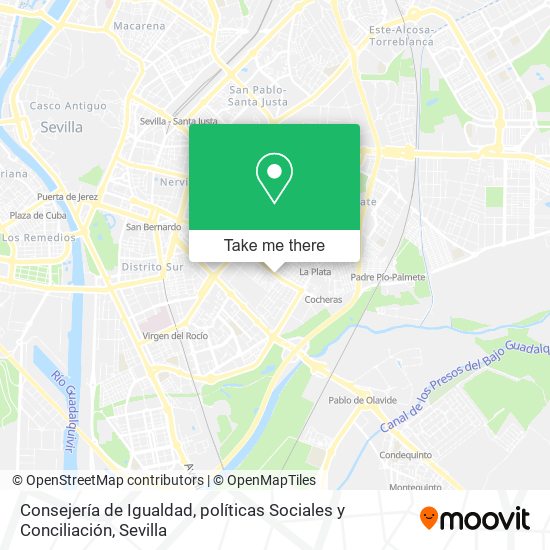 Consejería de Igualdad, políticas Sociales y Conciliación map