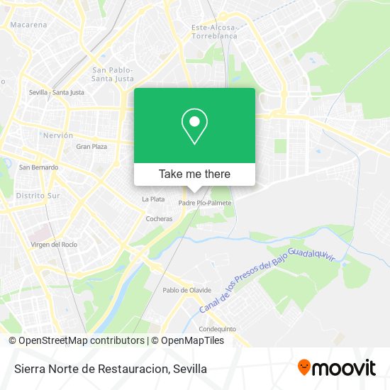 Sierra Norte de Restauracion map
