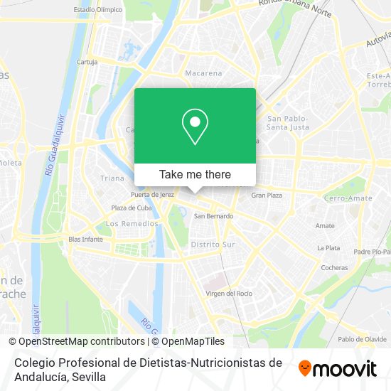 Colegio Profesional de Dietistas-Nutricionistas de Andalucía map