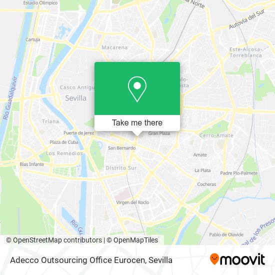 Adecco Outsourcing Office Eurocen map