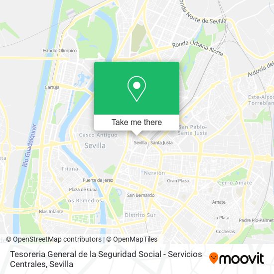 Tesoreria General de la Seguridad Social - Servicios Centrales map