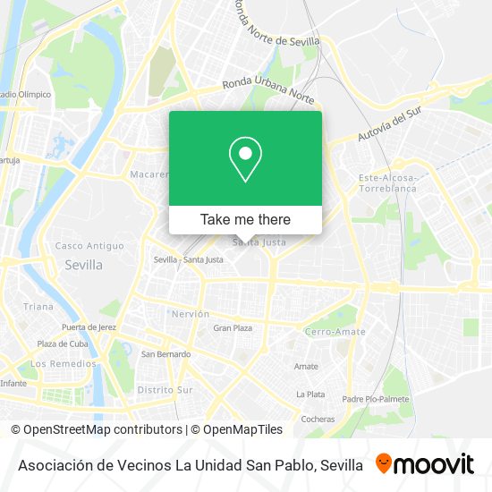 mapa Asociación de Vecinos La Unidad San Pablo