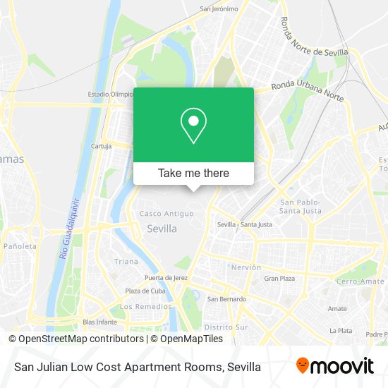 San Julian Low Cost Apartment Rooms map