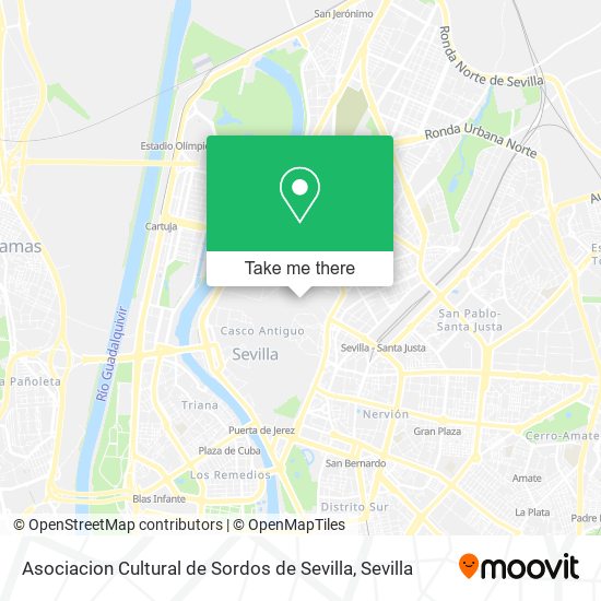 mapa Asociacion Cultural de Sordos de Sevilla