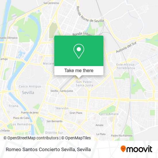 Romeo Santos Concierto Sevilla map