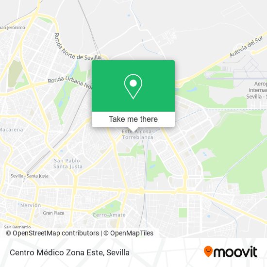 Centro Médico Zona Este map