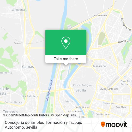 Consejería de Empleo, formación y Trabajo Autónomo map