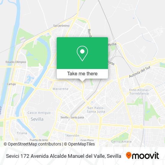 Sevici 172 Avenida Alcalde Manuel del Valle map