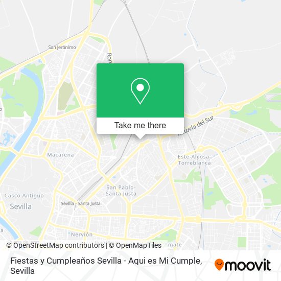 Fiestas y Cumpleaños Sevilla - Aqui es Mi Cumple map