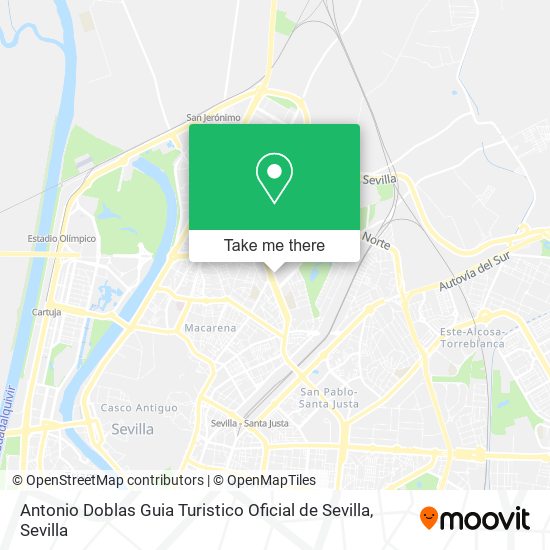 Antonio Doblas Guia Turistico Oficial de Sevilla map