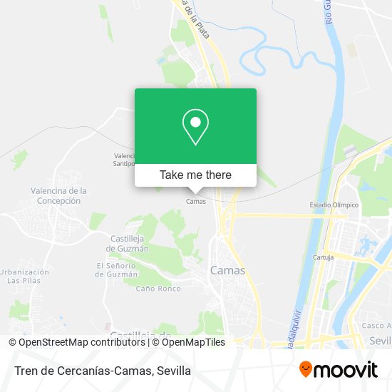 Tren de Cercanías-Camas map