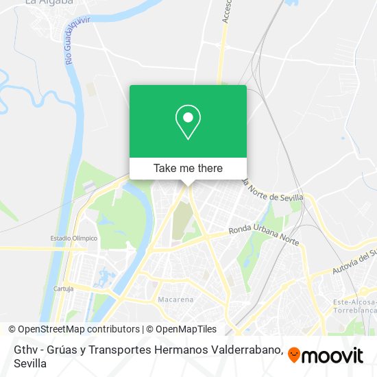Gthv - Grúas y Transportes Hermanos Valderrabano map