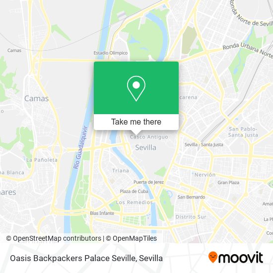 Oasis Backpackers Palace Seville map