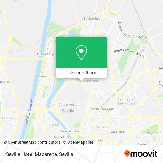 Seville Hotel Macarena map