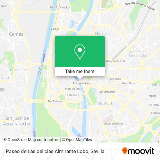 Paseo de Las delicias Almirante Lobo map