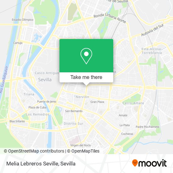 Melia Lebreros Seville map