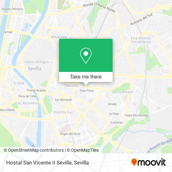 Hostal San Vicente II Seville map