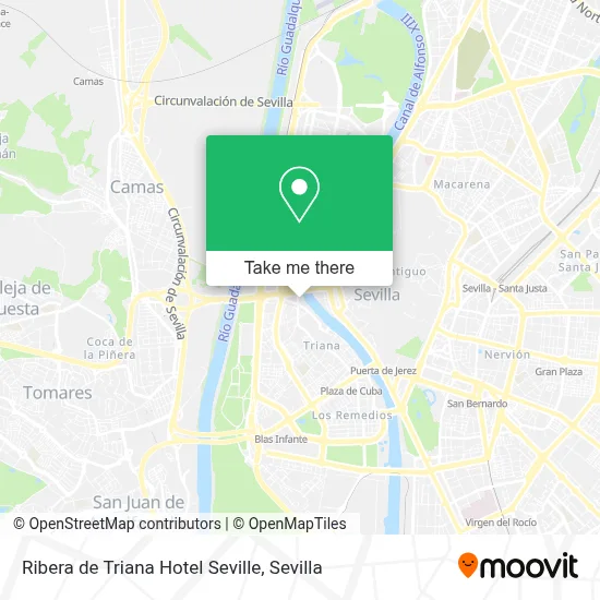 Ribera de Triana Hotel Seville map