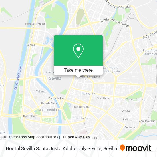 Hostal Sevilla Santa Justa Adults only Seville map