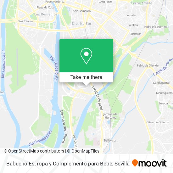 mapa Babucho.Es, ropa y Complemento para Bebe