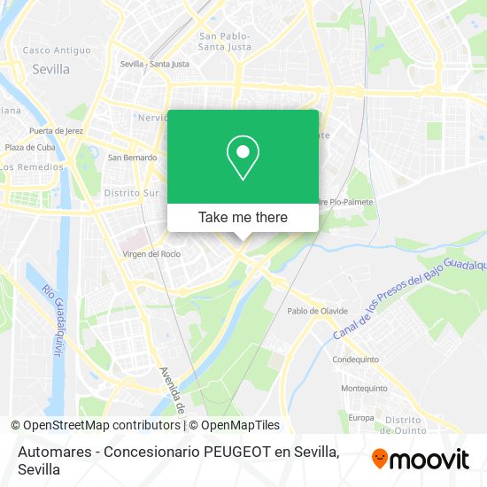 Automares - Concesionario PEUGEOT en Sevilla map