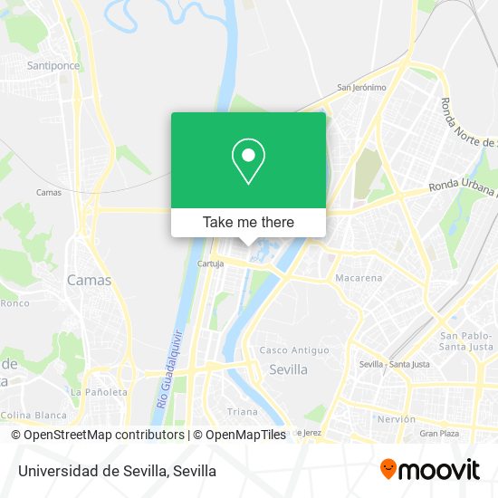 Universidad de Sevilla map