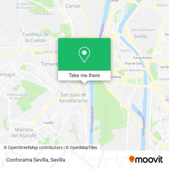 Conforama Sevilla map