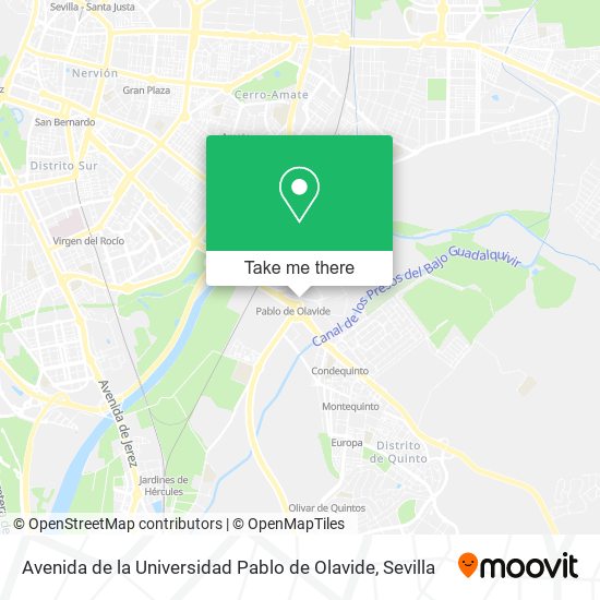 mapa Avenida de la Universidad Pablo de Olavide