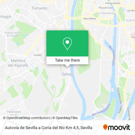 Autovía de Sevilla a Coria del Río Km 4,5 map