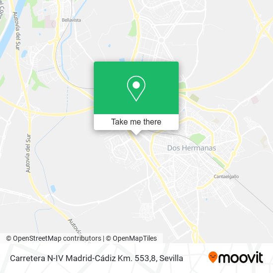 mapa Carretera N-IV Madrid-Cádiz Km. 553,8