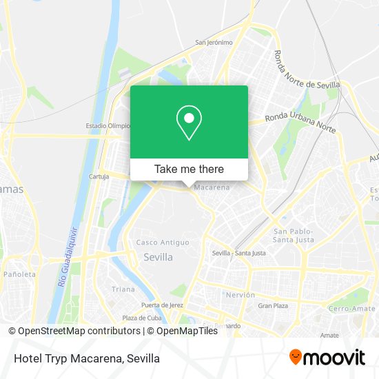 mapa Hotel Tryp Macarena